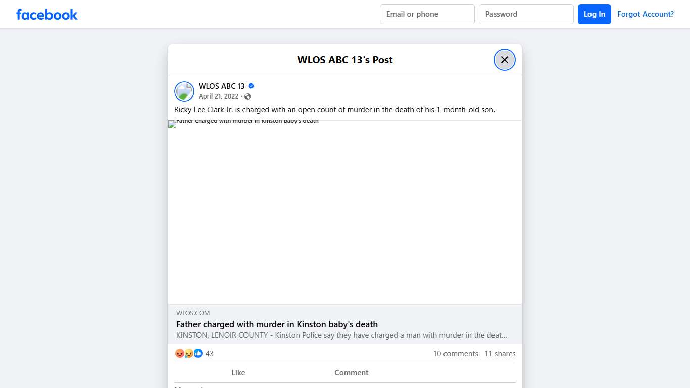 WLOS ABC 13 - Ricky Lee Clark Jr. is charged with an open... | Facebook